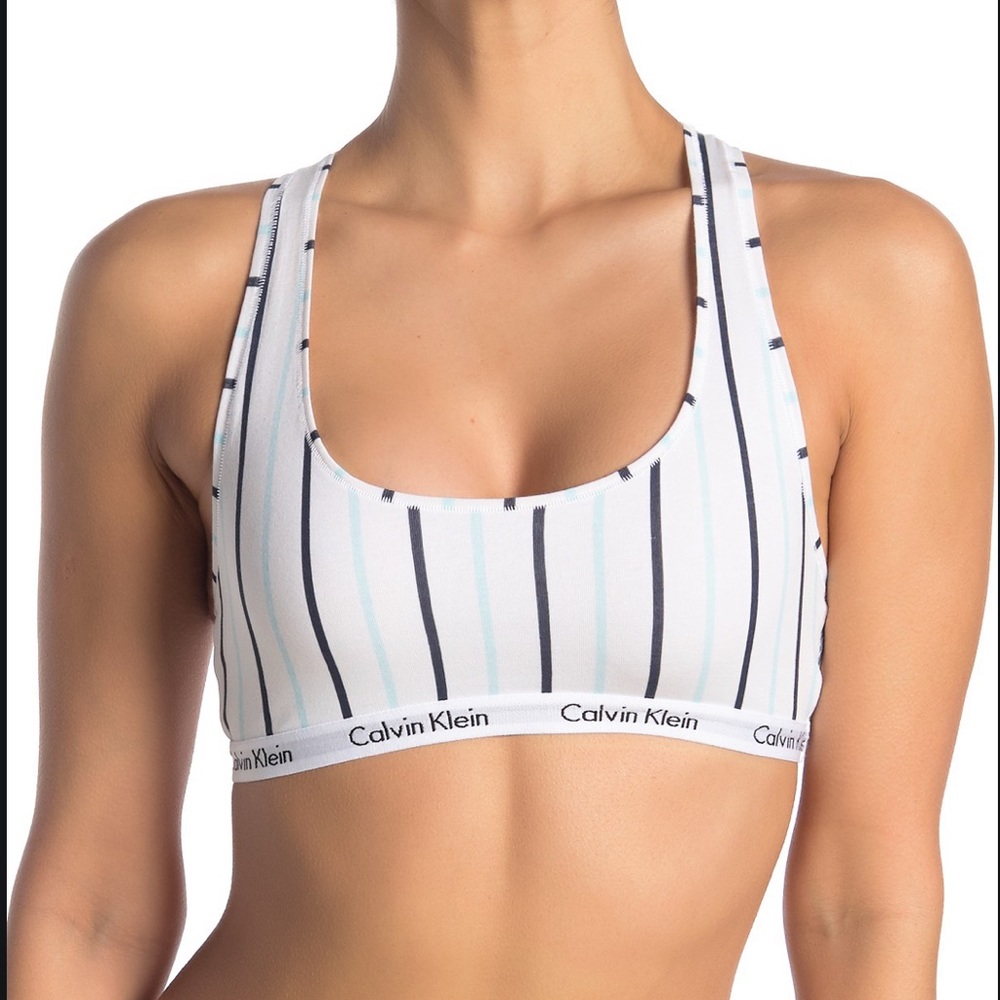Calvin Klein Cotton Carousel Racerback Bralette